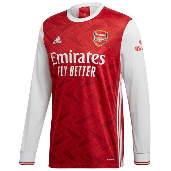 Camiseta Arsenal Replica Primera Ropa ML 2020/21 Rojo